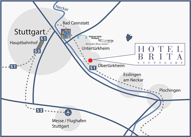 Hotel mit Nähe zum Cannstatter Wasen, Stadion oder dem Stuttgarter Zentrum